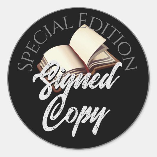 Sticker Rond Édition spéciale Signé noir (Devant)