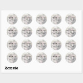 Sticker Rond Editorial Photo Wedding Thank You (Feuille)