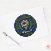 Sticker Rond Edmonstone Scottish Clan Tartan & Crest (Enveloppe)