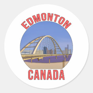 Sticker Rond Edmonton Alberta Canada