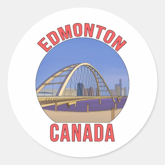 Sticker Rond Edmonton Alberta Canada (Devant)