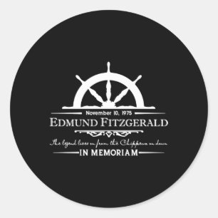 Sticker Rond Edmund Fitzgerald Dans Les Souvenirs Gitche Gumee