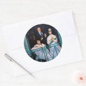 Sticker Rond Edouard Manet - Balcon / Le Balcon (Enveloppe)