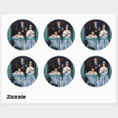 Sticker Rond Edouard Manet - Balcon / Le Balcon (Feuille)