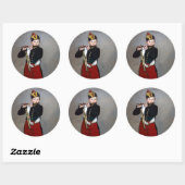 Sticker Rond Edouard Manet - Le Fifer / Jeune Flutiste (Feuille)