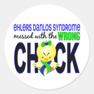 Sticker Rond EDS sali avec le poussin faux