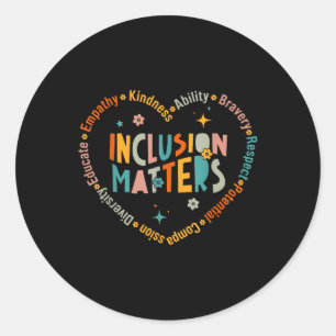 Sticker Rond Éducation Spéciale Inclure Les Enseignants S Autis