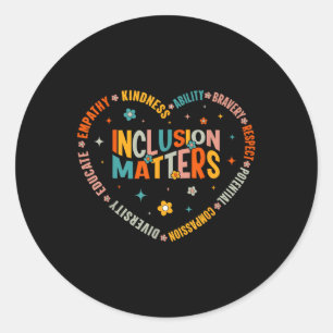 Sticker Rond Éducation Spéciale Inclure Les Enseignants S Autis