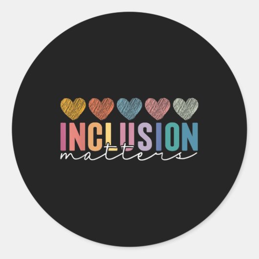 Sticker Rond Éducation Spéciale Inclusion Des Enseignants S Adh (Devant)