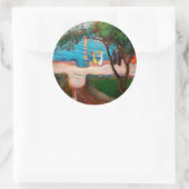Sticker Rond Edvard Munch - Danse sur la plage (Sac)