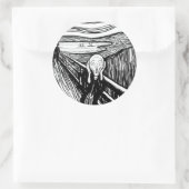 Sticker Rond Edvard Munch - La lithographie de cri (Sac)