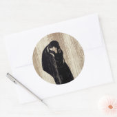 Sticker Rond Edvard Munch - Le Kiss IV (Enveloppe)