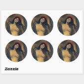 Sticker Rond Edvard Munch - Madonna (Feuille)