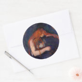 Sticker Rond Edvard Munch - Vampire / Amour et douleur (Enveloppe)