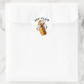 Sticker Rond Eek-clair Funny Eclair Pun (Sac)