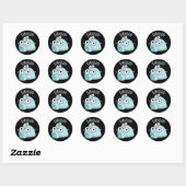 Sticker Rond Eek-gloo Funny Igloo Pun Dark BG (Feuille)