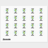 Sticker Rond Eel Puns Comment Choquant Drôle Animal Pun (Feuille)