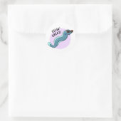 Sticker Rond Eelin Great Funny Slippery Eel Pun (Sac)