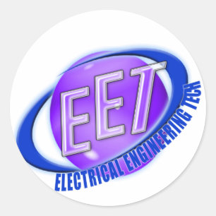 STICKER ROND EET ORB SWOOSH LOGO TECHNIQUE D'INGÉNIERIE ÉLECTRI