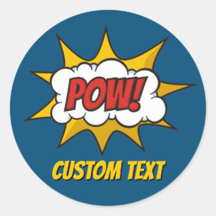 Sticker Rond Effet audio comique Pow