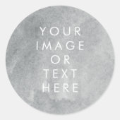 Sticker Rond Effet de peinture aquarelle de votre propre texte  (Devant)