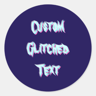 Sticker Rond Effet de texte personnalisé avec anomalie – Typogr
