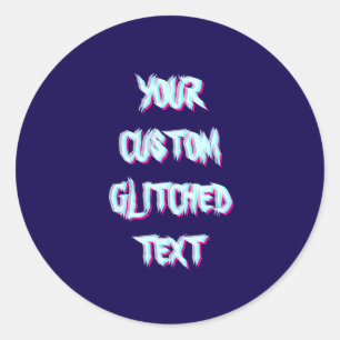 Sticker Rond Effet de texte personnalisé déformé – Typographie
