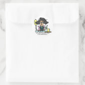 Sticker Rond Effet latéral des médicaments cheveux foncés (Sac)