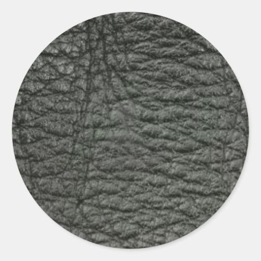Sticker Rond Effet Noir Leather (Devant)
