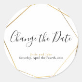 Sticker Rond Effet or géométrique modifier la date (Devant)