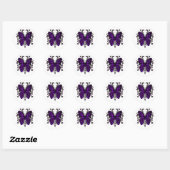 Sticker Rond Effet papillon (violet) (Feuille)