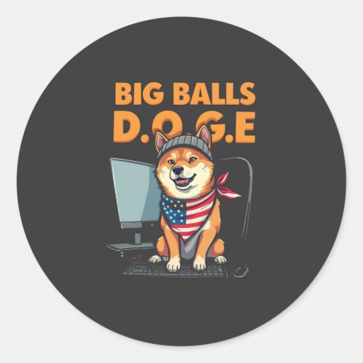 Sticker Rond Efficacité du ministère des Doges (Devant)