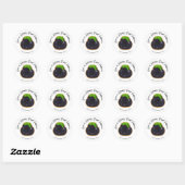 Sticker Rond Éffrayant Cauldron sucre biscuit (Feuille)