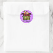 Sticker Rond Éffrayant Halloween Cupcake (Sac)