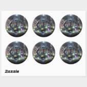 Sticker Rond Éffrayant Halloween Haunted Terrarium (Feuille)
