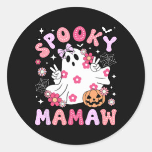 Sticker Rond Éffrayant Mamaw Grand-mère Halloween Mamaw Grand-m