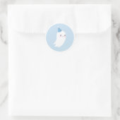 Sticker Rond Éffrayant One mignon Halloween Ghost 1er Anniversa (Sac)