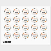 Sticker Rond Éffrayant One mignon Halloween Ghost 1er Anniversa (Feuille)