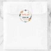 Sticker Rond Éffrayant One mignon Halloween Ghost 1er Anniversa (Sac)