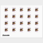 Sticker Rond Effrayant ou ravissant (Feuille)