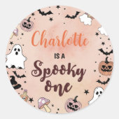 Sticker Rond Éffrayant Un Halloween 1er anniversaire (Devant)