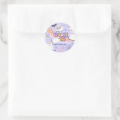 Sticker Rond Éffrayant Un Halloween Fantôme Super 1er Anniversa (Sac)