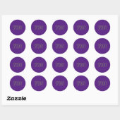 Sticker Rond Éffrayant vert violet Halloween manuscrit (Feuille)