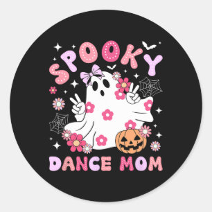 Sticker Rond Éffrayante Danse Maman Halloween Danseuse Maman Da