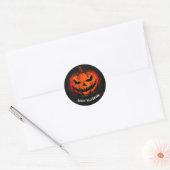 Sticker Rond Éffrayante fête d'Halloween (Enveloppe)