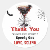 Sticker Rond Éffrayante Halloween mignonne Fête d'anniversaire  (Devant)