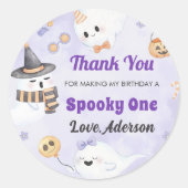 Sticker Rond Éffrayante Halloween mignonne Fête d'anniversaire  (Devant)