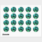 Sticker Rond Éffrayante verdure Halloween sorcière (Feuille)