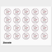 Sticker Rond Égalité de porc (Feuille)