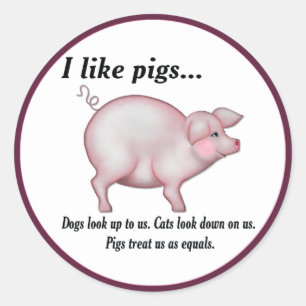 Sticker Rond Égalité de porc